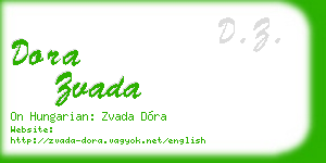 dora zvada business card